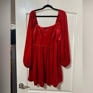NWT Red Velvet Mini Dress by ELOQUII 14